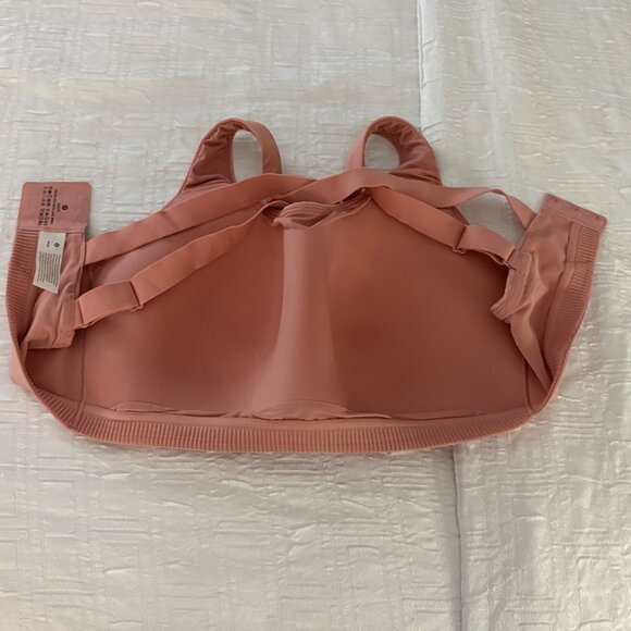 Like New Lululemon Energy Bra High Support 38DD Pink Puff W/ Reusable Tote Bag - Picture 7 of 10